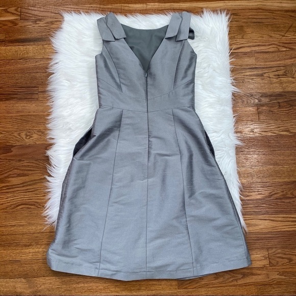 Alfred Sung Dupioni Dress in Quarry Size 8 - Picture 6 of 8